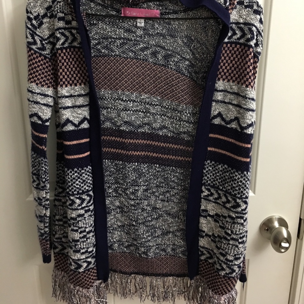 Fringed cardigan